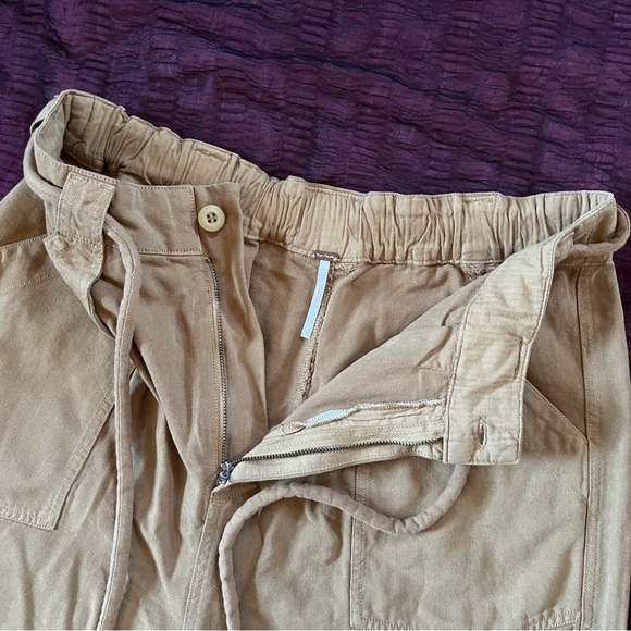 Free People Dark Khaki Trousers with Cord Belt Size XL - Picture 6 of 12